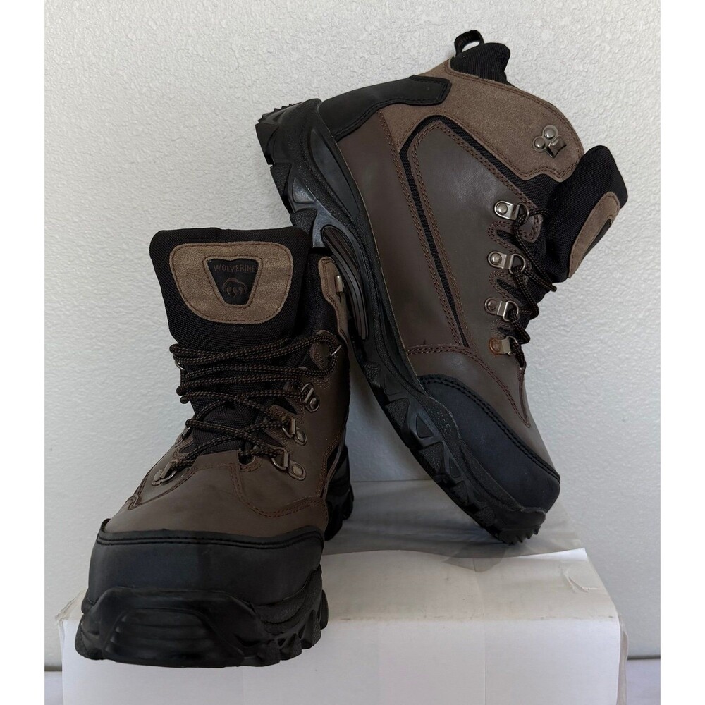 Wolverine Waterproof Hiking Boots Brown Leather Lace Up Outdoor Men’s 11M